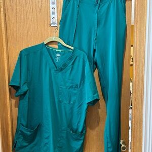 Healing Hands Teal Scrub Set
